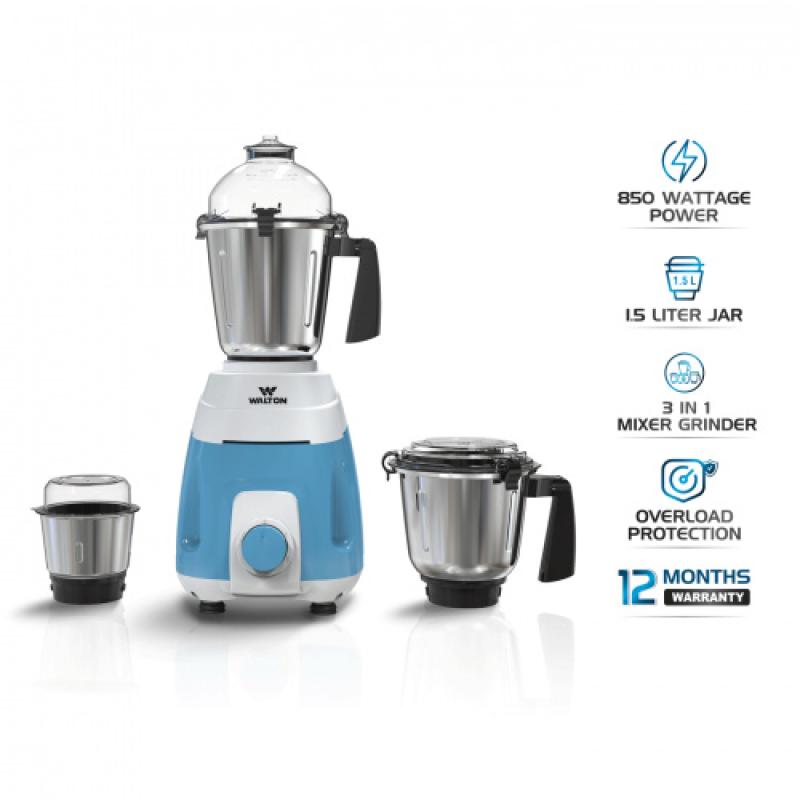 Walton 3in1 SS Heavy Duty Mixer Grinder || ওয়ালটন ৩-ইন-১ স্টেইনলেস স্টিল হেভি-ডিউটি মিক্সার গ্রাইন্ডার || WBL-15GM85N