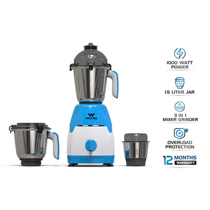 Walton 3in1 SS Heavy Duty Mixer Grinder || ওয়ালটন ৩ ইন ১ স্টেইনলেস স্টীল হেভি ডিউটি মিক্সার গ্রাইন্ডার || WBL-VK10N