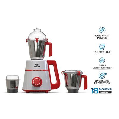 Walton 3in1 SS Heavy Duty Mixer Grinder || ওয়ালটন ৩-ইন-১ স্টেইনলেস স্টিল হেভি-ডিউটি মিক্সার গ্রাইন্ডার || WBL-15G310