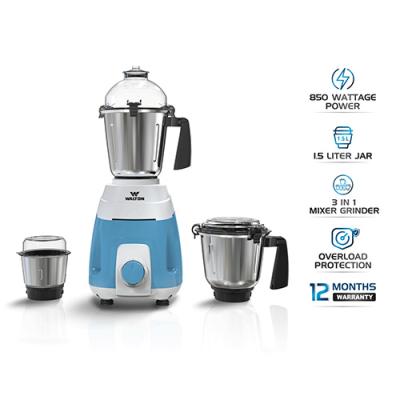 Walton 3in1 SS Heavy Duty Mixer Grinder  || ওয়ালটন ৩-ইন-১ স্টেইনলেস স্টিল হেভি-ডিউটি মিক্সার গ্রাইন্ডার || WBL-15GM85S